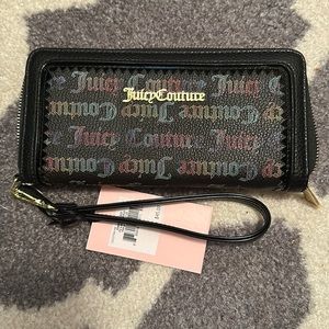 Juicy Couture Rainbow Black Wristlet/Wallet